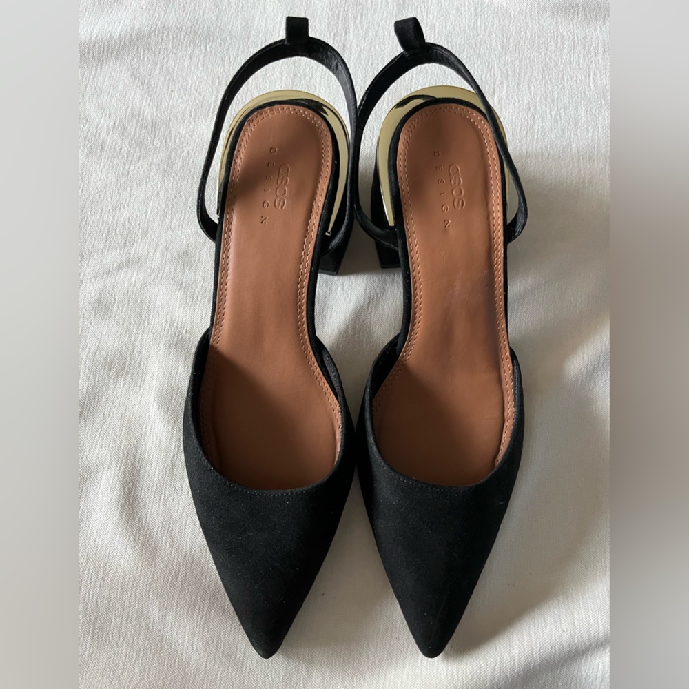 ASOS DESIGN  shoes in black sz 11 no straps